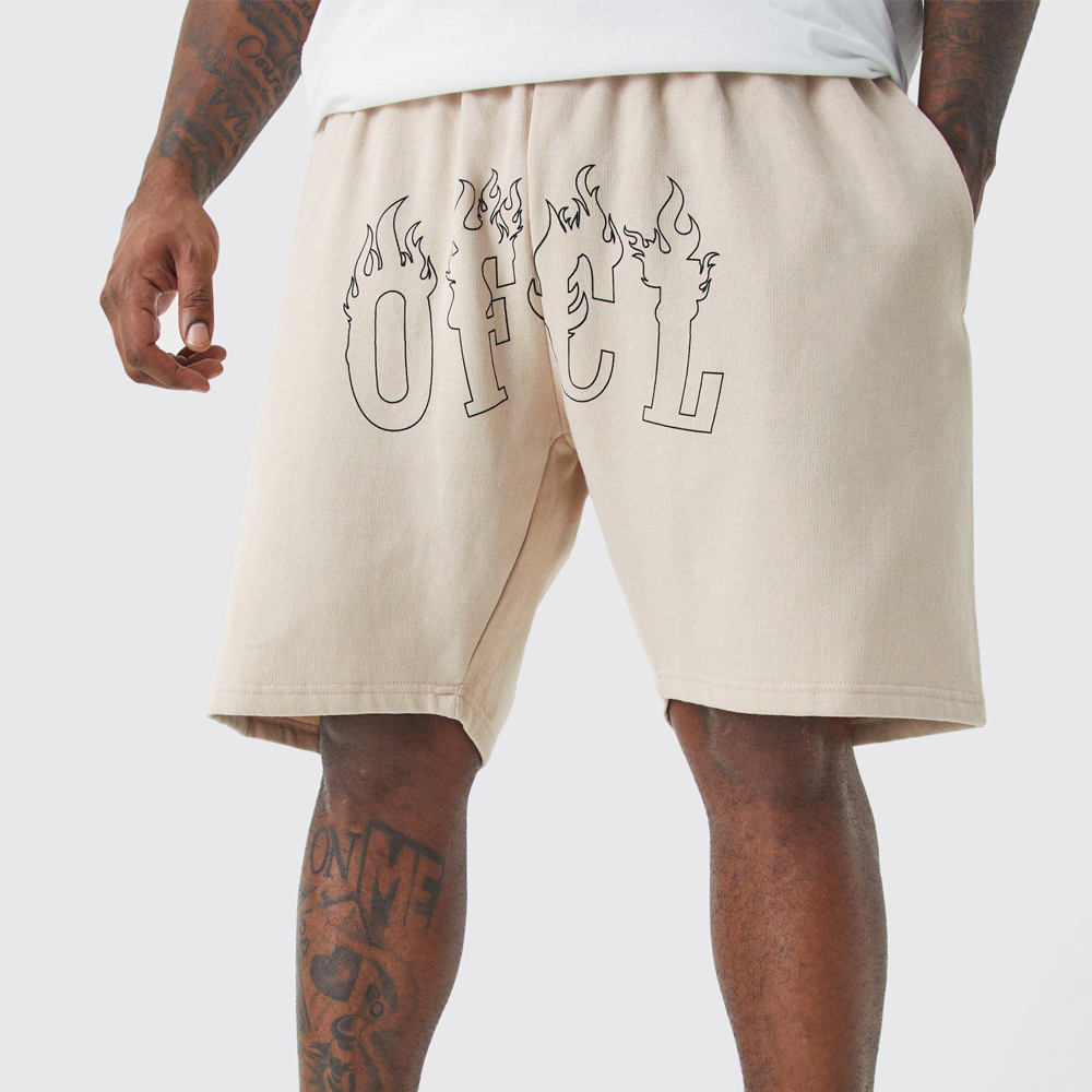 Elastic Waist Relaxed Long Length Camo Cargo