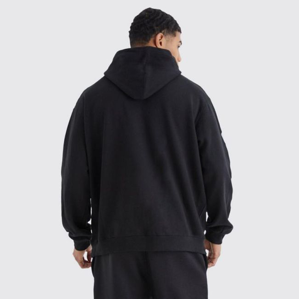 Oversize Sweatshirt Hooded With Printed Slogan On The Back