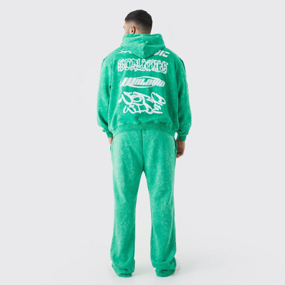 Boxy Embroidred Hooded Tracksuit