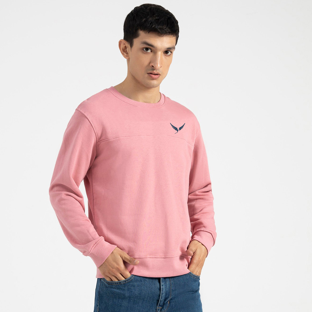 Oversized Worldwide Puff Print Sweatshirt – Black