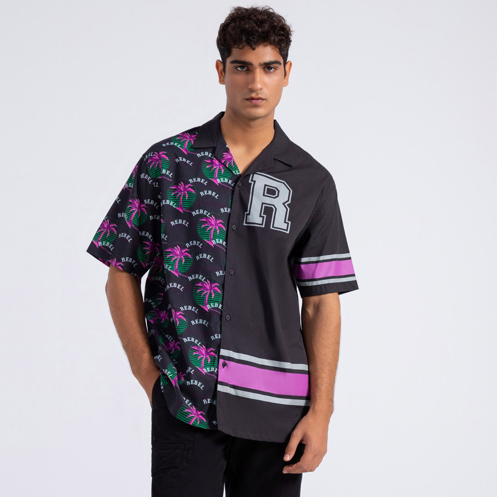 Custom Print Tropic Shirts Mens Button Up Resort Shirt
