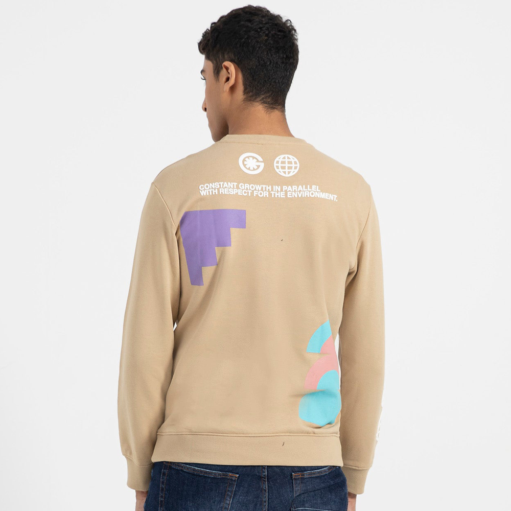 Slim Color Block Sweatshirt – Charcoal